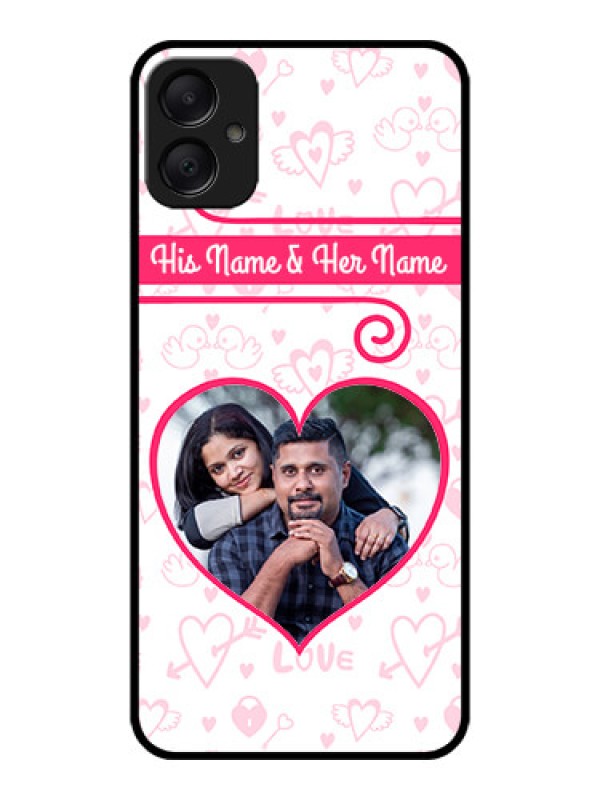 Custom Galaxy F05 Custom Metal Phone Case - Heart Shape Love Design