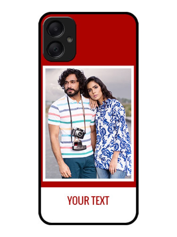 Custom Galaxy F05 Custom Metal Phone Case - Red Color Design