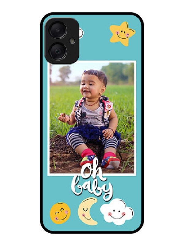 Custom Galaxy F05 Custom Metal Phone Case - Smiley Kids Stars Design