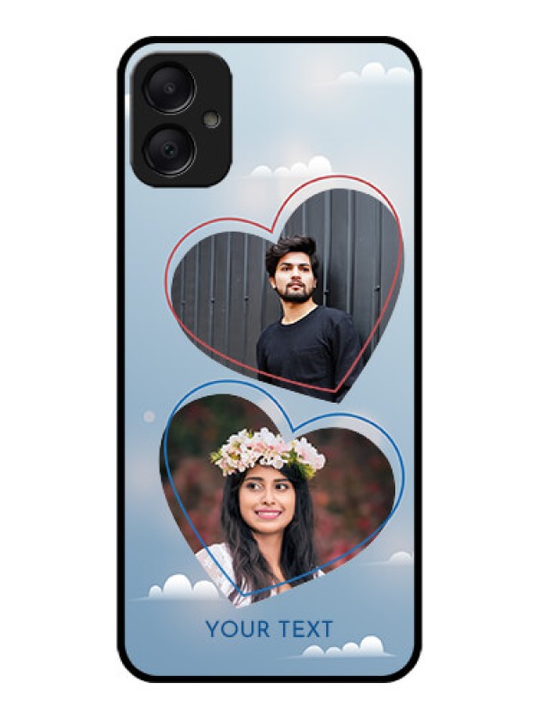 Custom Galaxy F05 Custom Metal Phone Case - Blue Color Couple Design