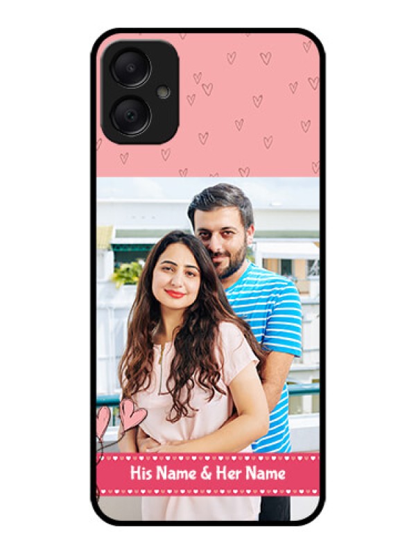 Custom Galaxy F05 Custom Metal Phone Case - Love Design Peach Color