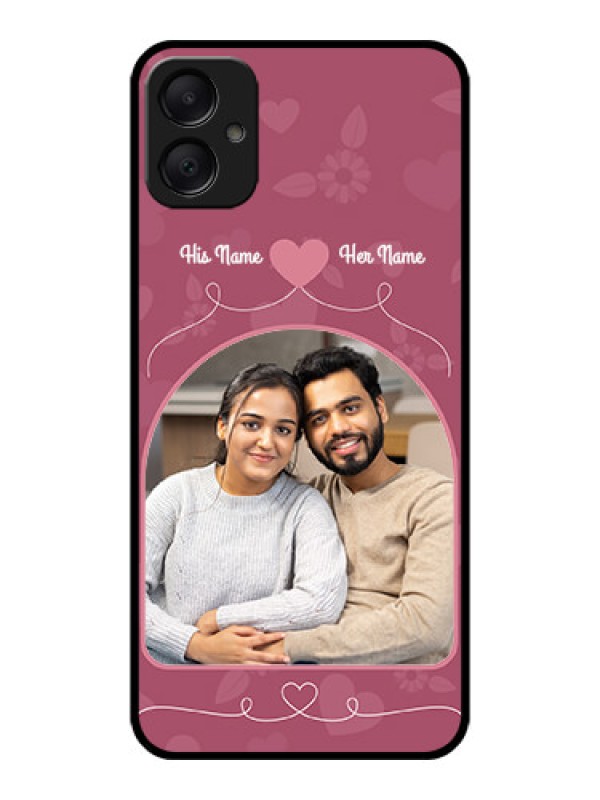 Custom Galaxy F05 Custom Metal Phone Case - Love Floral Design