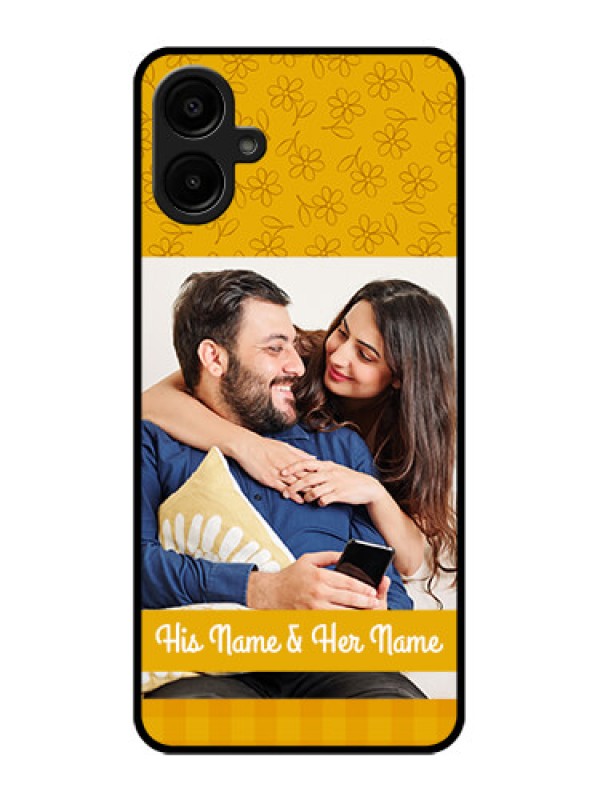 Custom Samsung Galaxy F06 Custom Metal Phone Case - Yellow Floral Design