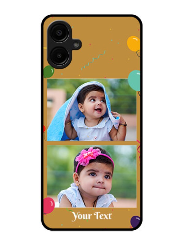 Custom Samsung Galaxy F06 Custom Metal Phone Case - Image Holder With Birthday Celebrations Design
