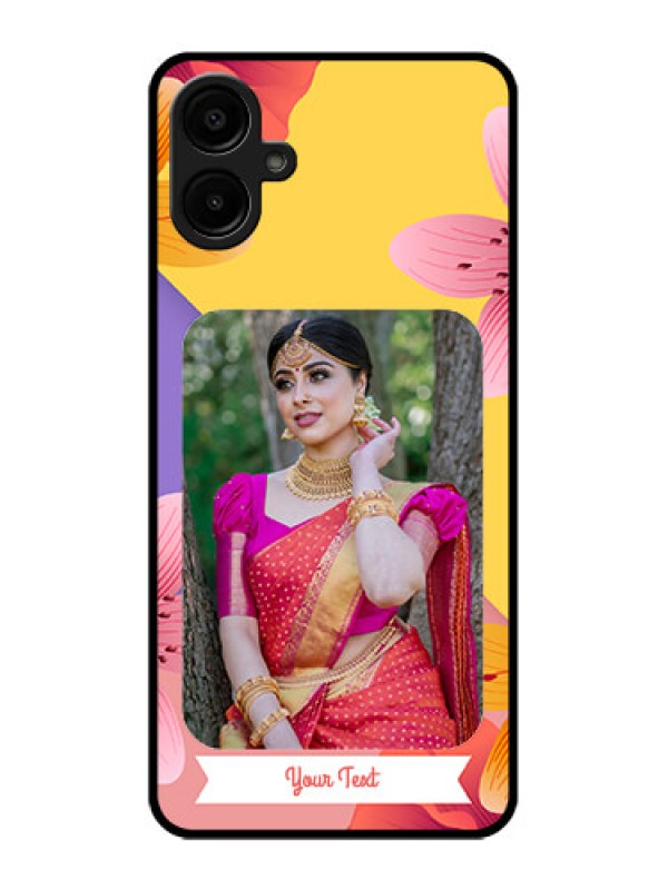 Custom Samsung Galaxy F06 Custom Metal Phone Case - 3 Image With Vintage Floral Design