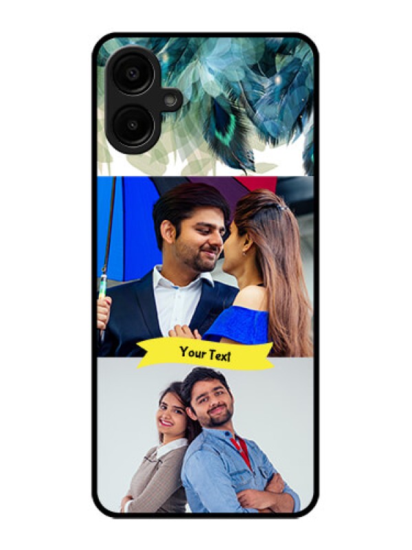 Custom Samsung Galaxy F06 Custom Metal Phone Case - Image With Boho Peacock Feather Design