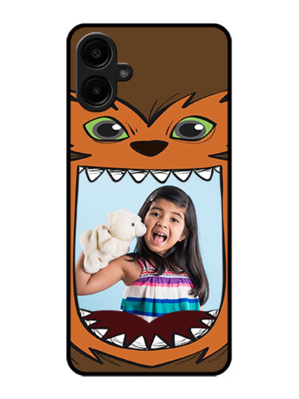 Custom Samsung Galaxy F06 Custom Metal Phone Case - Owl Monster Back Case Design