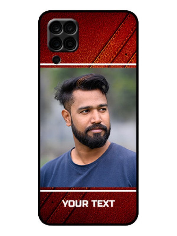 Custom Galaxy F12 Custom Metal Phone Case - Leather Phone Case Design