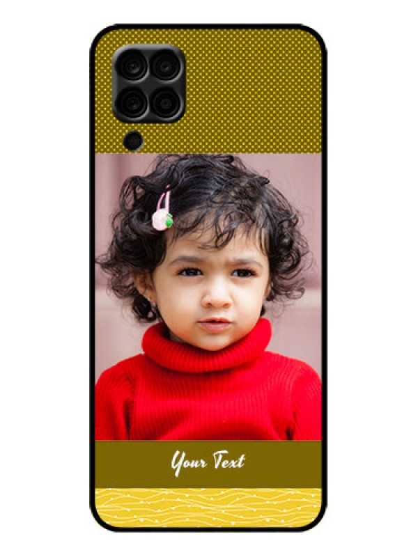 Custom Galaxy F12 Custom Metal Phone Case - Simple Green Color Design