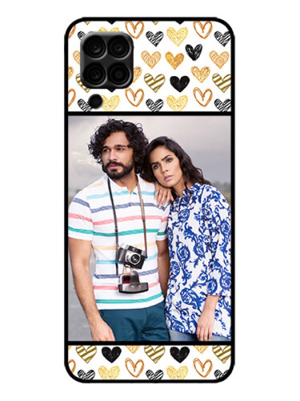 Custom Galaxy F12 Custom Metal Phone Case - Love Symbol Design