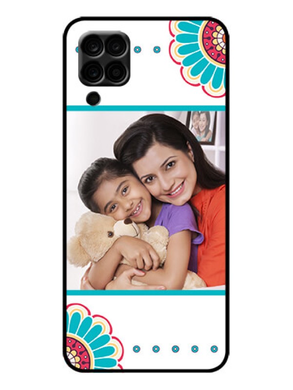 Custom Galaxy F12 Custom Metal Phone Case - Flower Design