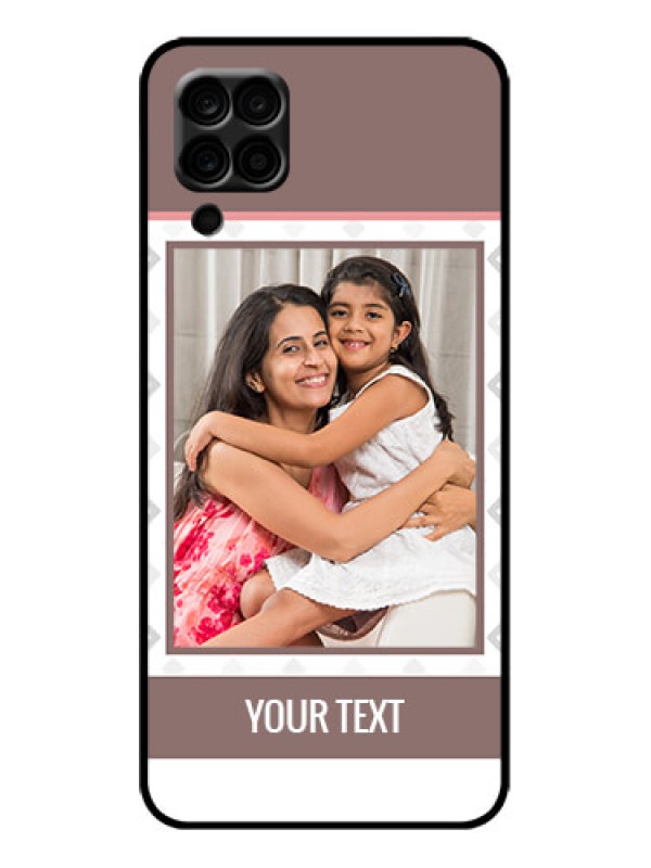 Custom Galaxy F12 Custom Metal Phone Case - Simple Diamond Design