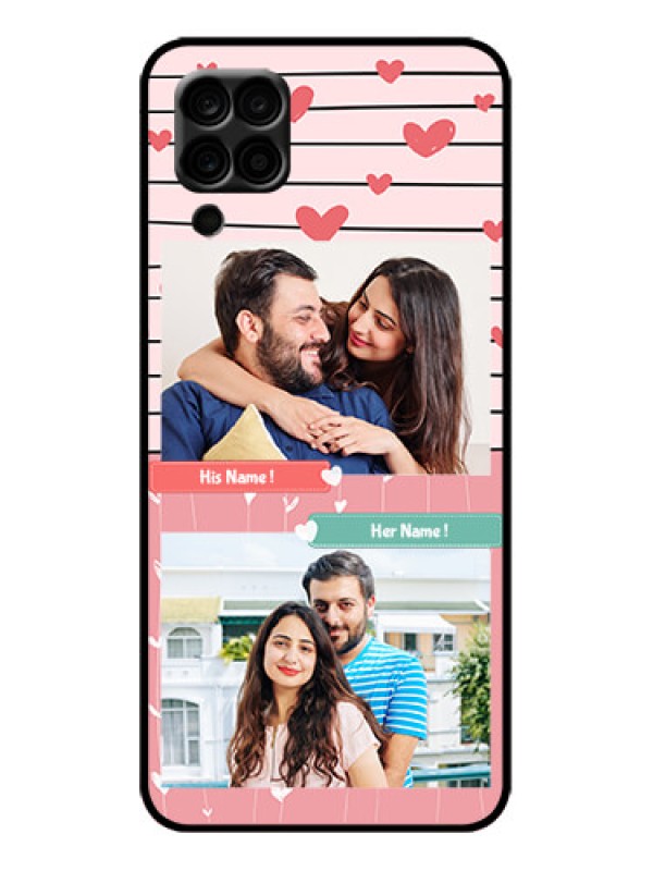 Custom Galaxy F12 Custom Metal Phone Case - Photo With Heart Design