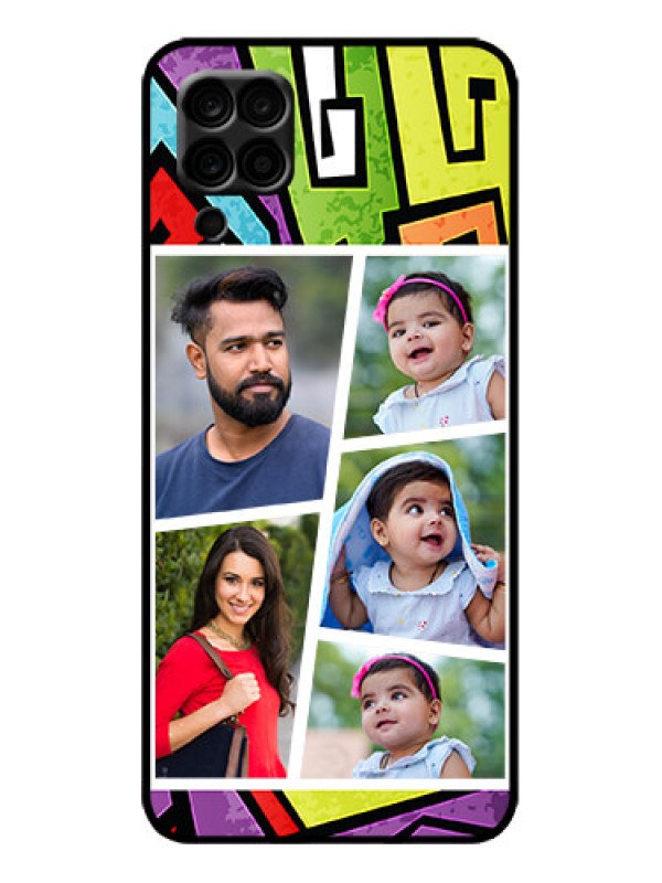 Custom Galaxy F12 Custom Metal Phone Case - Graffiti Pattern Design