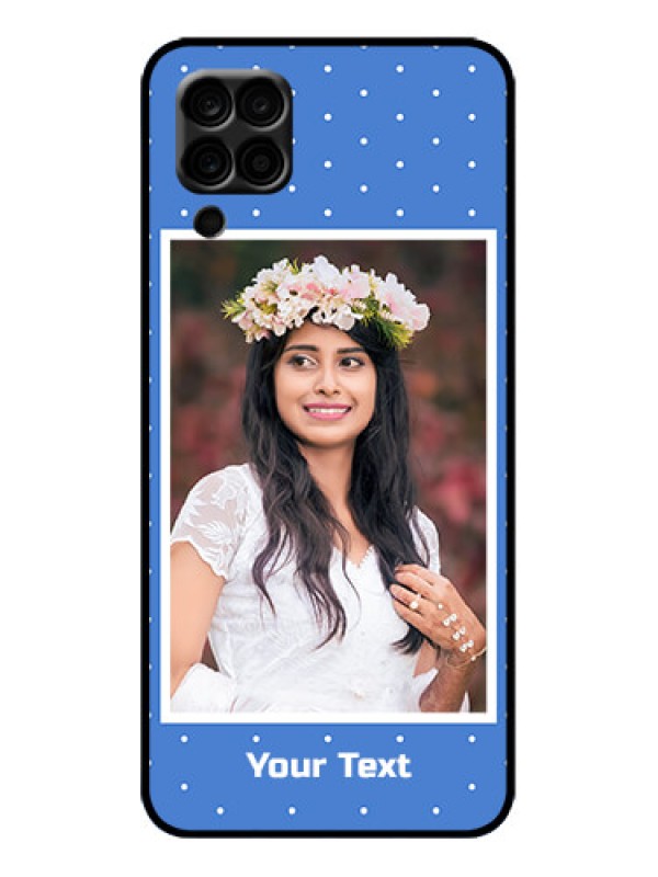 Custom Galaxy F12 Custom Metal Phone Case - Polka Dots Design