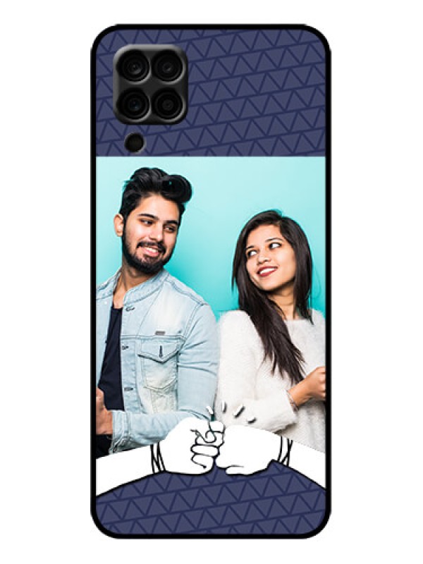 Custom Galaxy F12 Custom Metal Phone Case - With Best Friends Design