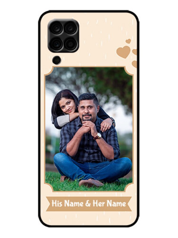 Custom Galaxy F12 Custom Metal Phone Case - With Confetti Love Design