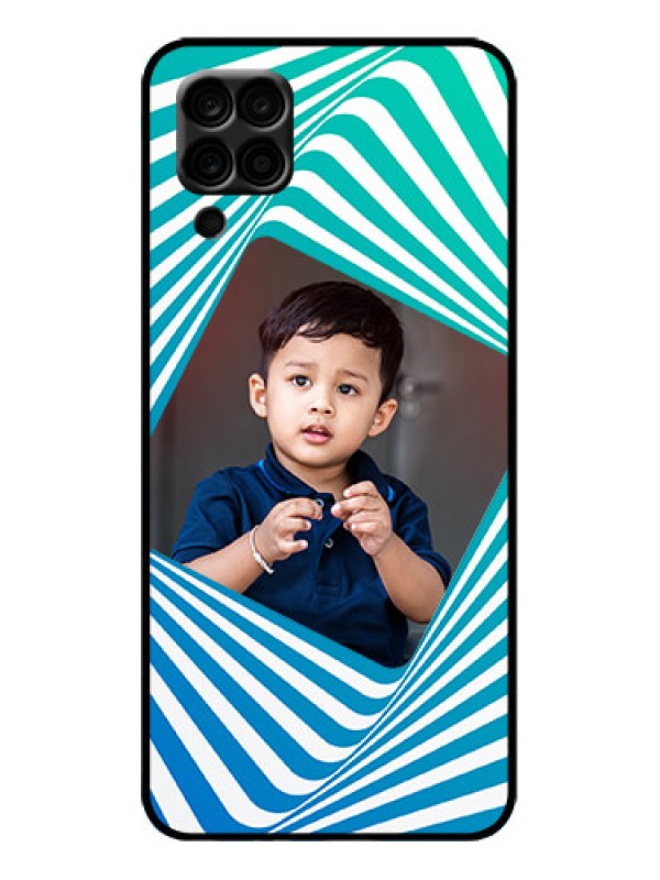 Custom Galaxy F12 Custom Metal Phone Case - Abstract Spiral Design