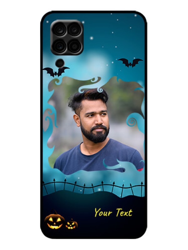 Custom Galaxy F12 Custom Metal Phone Case - Halloween Frame Design