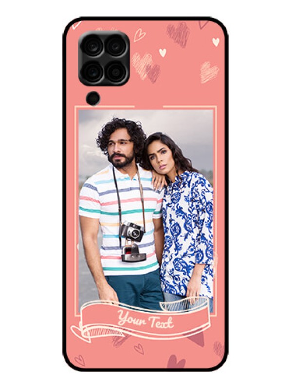 Custom Galaxy F12 Custom Metal Phone Case - Love Doodle Art Design