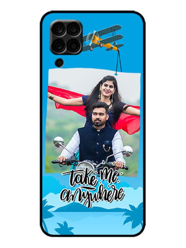 Custom Galaxy F12 Custom Metal Phone Case - Traveller Design