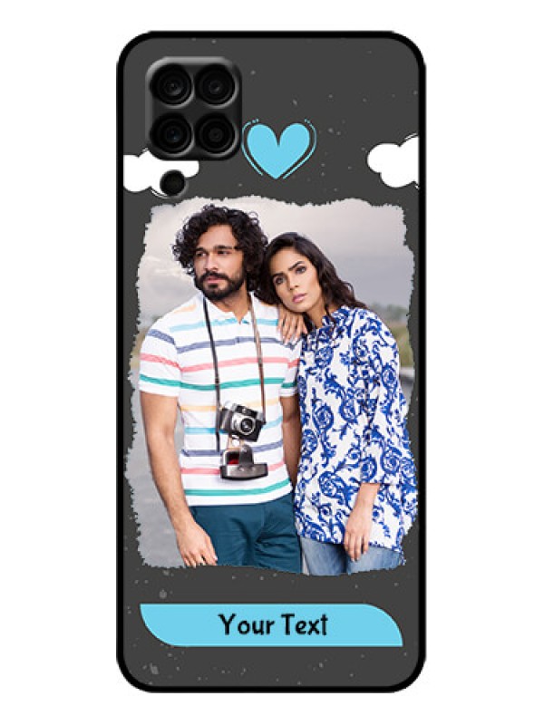 Custom Galaxy F12 Custom Metal Phone Case - Splashes With Love Doodles Design