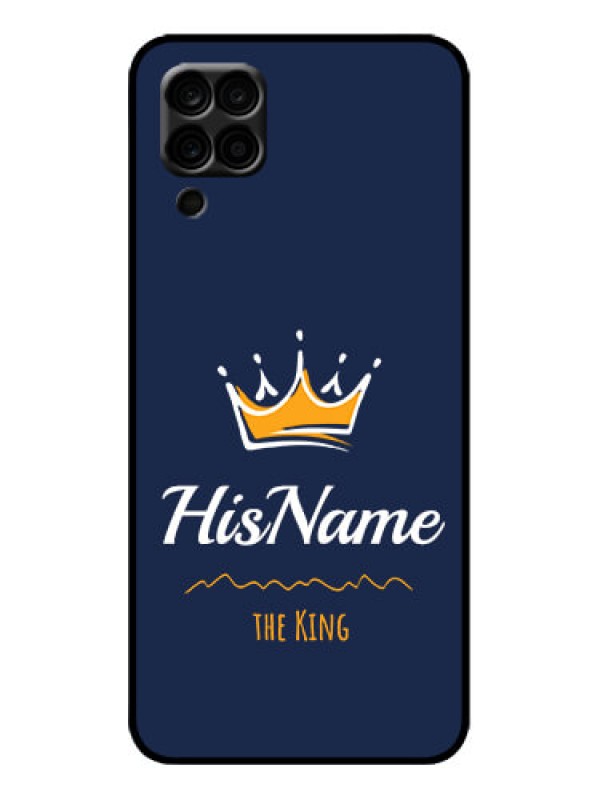 Custom Galaxy F12 Custom Metal Phone Case - King With Name Design