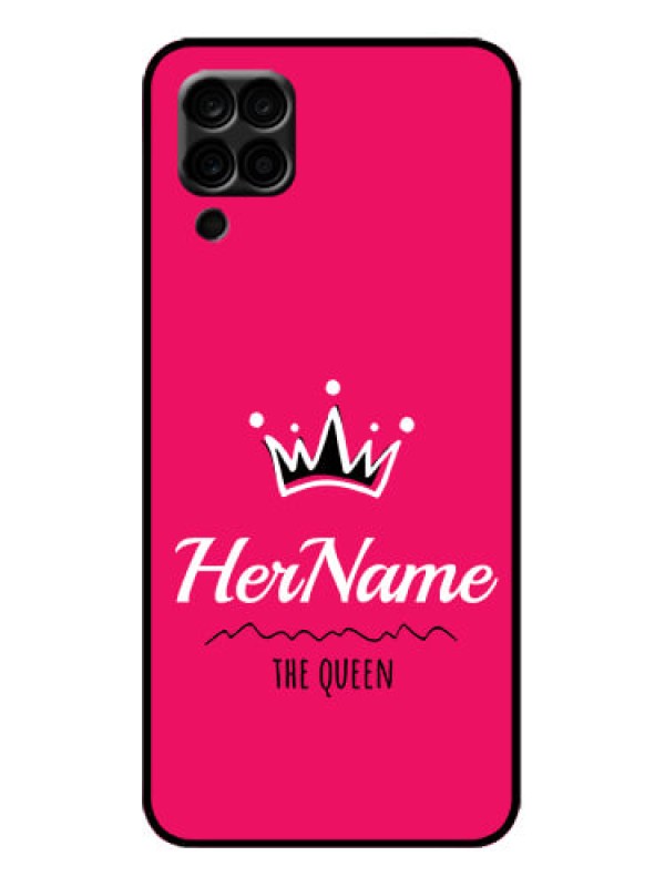 Custom Galaxy F12 Custom Metal Phone Case - Queen With Name Design