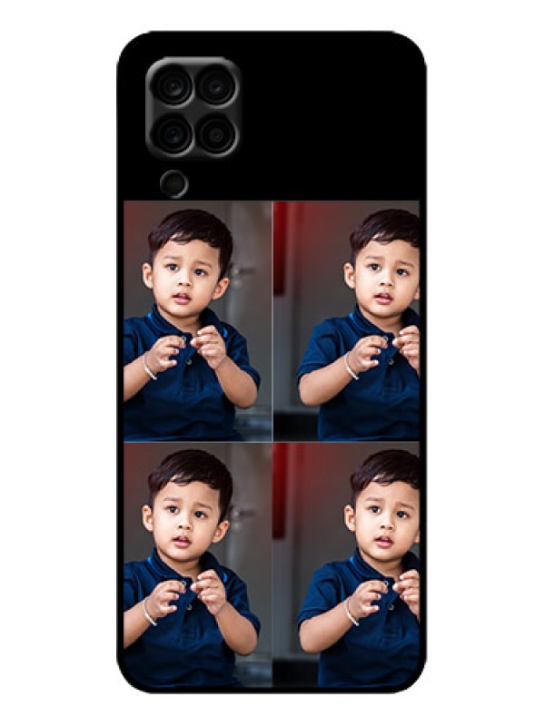 Custom Galaxy F12 Custom Metal Phone Case - 4 Image Holder Design