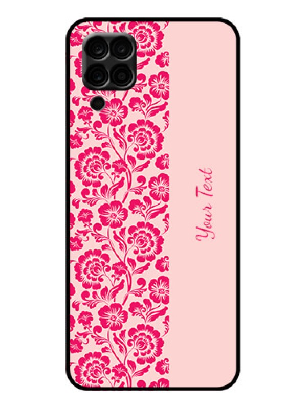 Custom Galaxy F12 Custom Metal Phone Case - Attractive Floral Pattern Design