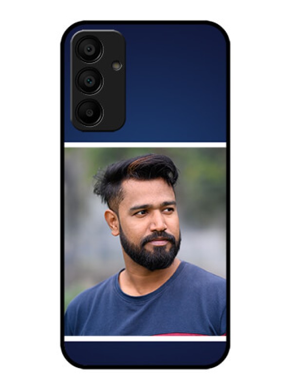 Custom Galaxy F15 5G Custom Metal Phone Case - Simple Royal Blue Design