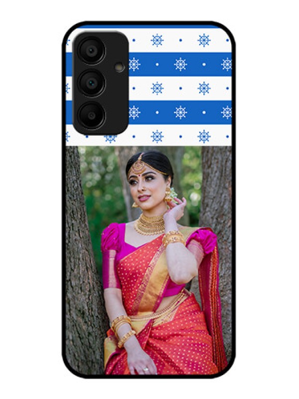 Custom Galaxy F15 5G Custom Metal Phone Case - Snow Pattern Design