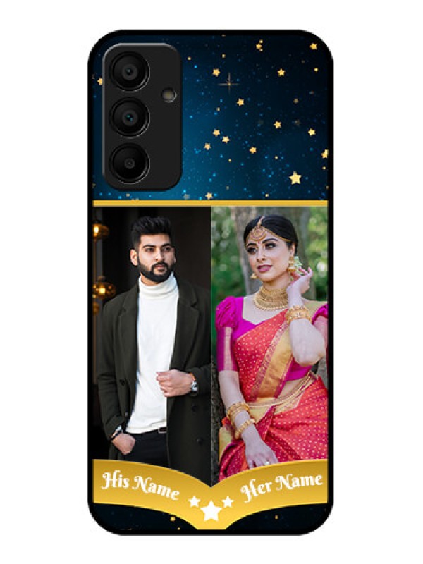 Custom Galaxy F15 5G Custom Metal Phone Case - Galaxy Stars Backdrop Design