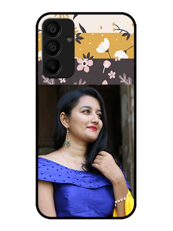 Custom Galaxy F15 5G Custom Metal Phone Case - Stylish Floral Design