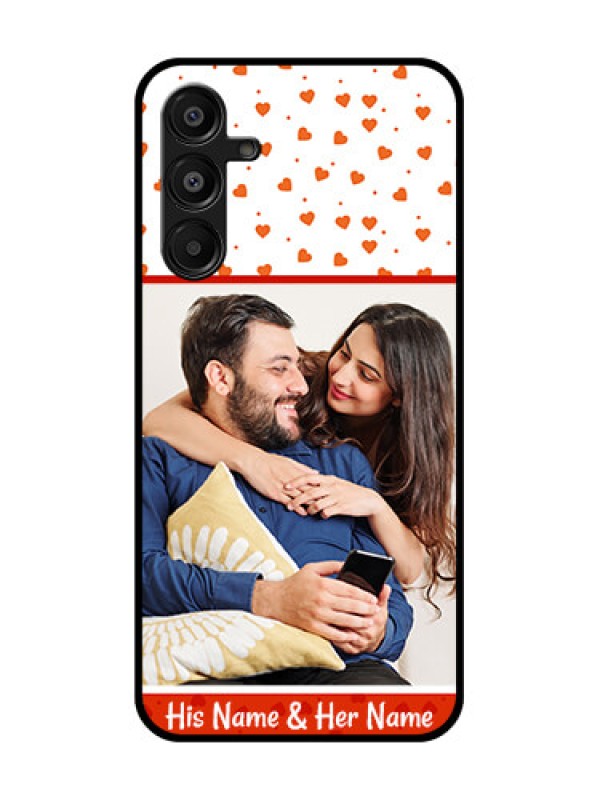 Custom Samsung Galaxy F16 5G Custom Metal Phone Case - Orange Love Symbol Design