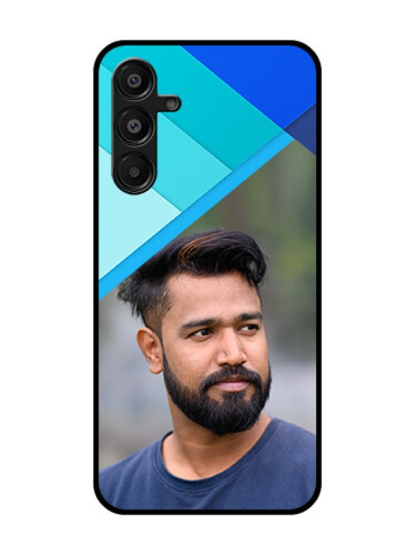 Custom Samsung Galaxy F16 5G Custom Metal Phone Case - Blue Pattern Design