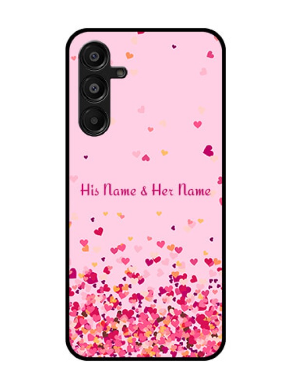 Custom Samsung Galaxy F16 5G Custom Metal Phone Case - Floating Hearts Design