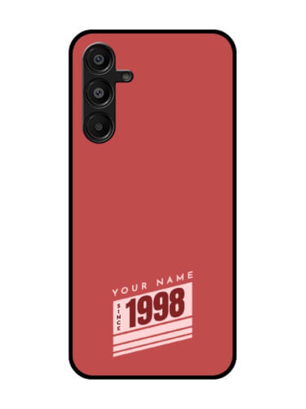 Custom Samsung Galaxy F16 5G Custom Metal Phone Case - Red Custom Year Of Birth Design
