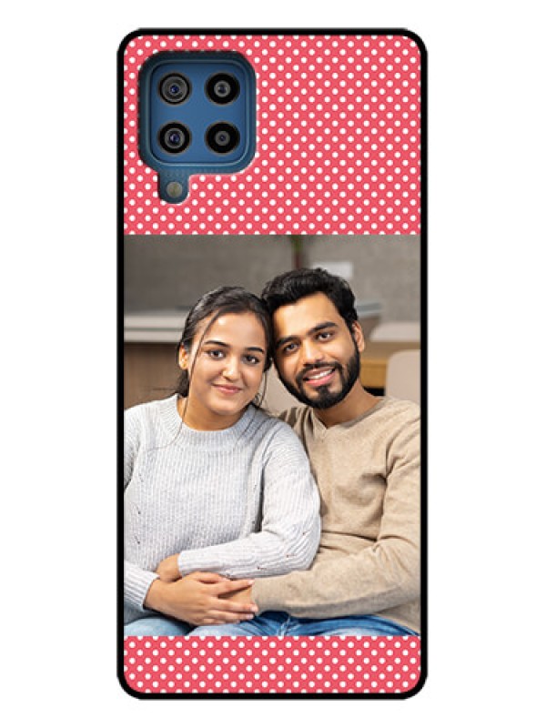 Custom Galaxy F22 Custom Metal Phone Case - White Dotted Design