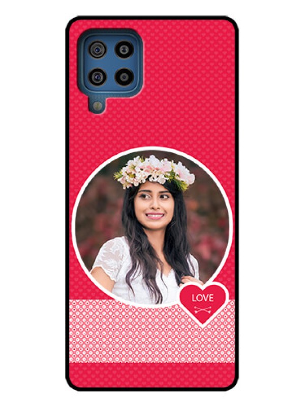 Custom Galaxy F22 Custom Metal Phone Case - Pink Color Pattern Design