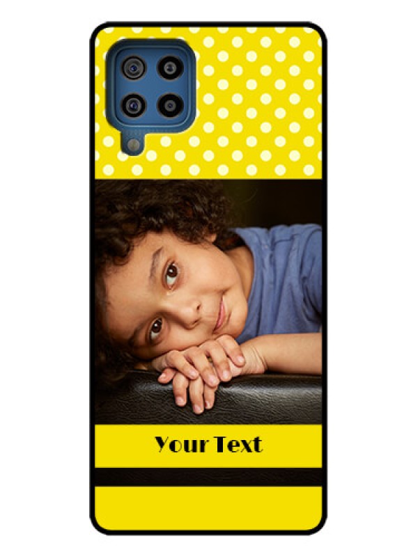 Custom Galaxy F22 Custom Metal Phone Case - Bright Yellow Case Design