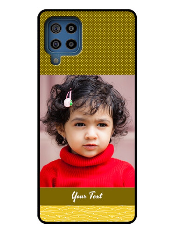 Custom Galaxy F22 Custom Metal Phone Case - Simple Green Color Design