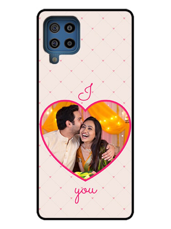 Custom Galaxy F22 Custom Metal Phone Case - Heart Shape Design