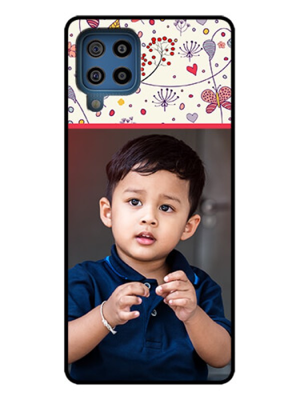 Custom Galaxy F22 Custom Metal Phone Case - Premium Floral Design