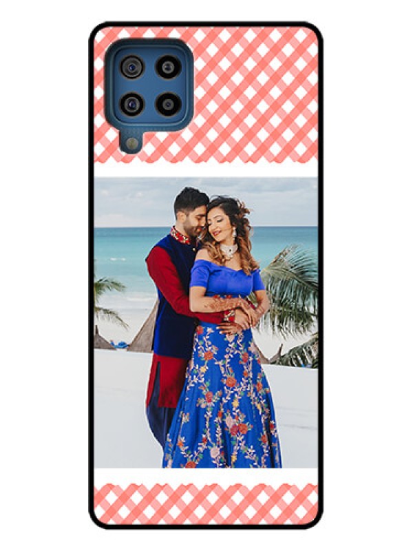 Custom Galaxy F22 Custom Metal Phone Case - Pink Pattern Design