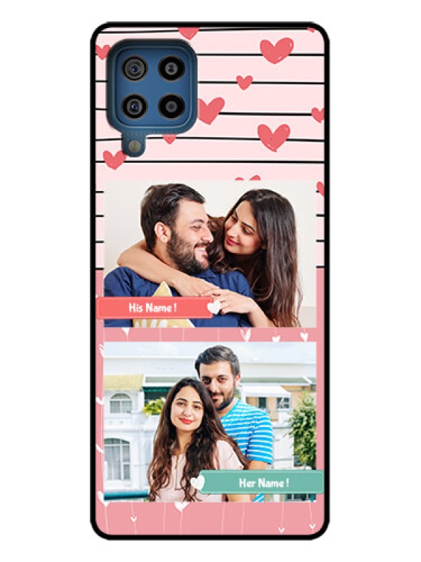 Custom Galaxy F22 Custom Metal Phone Case - Photo With Heart Design