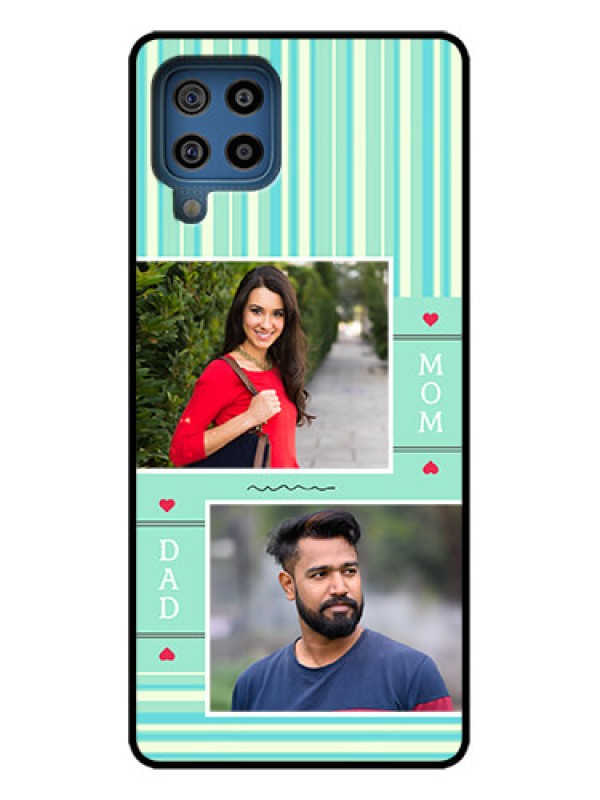 Custom Galaxy F22 Custom Metal Phone Case - Mom and Dad Pic Design
