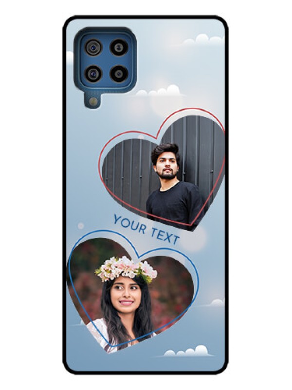 Custom Galaxy F22 Custom Metal Phone Case - Blue Color Couple Design
