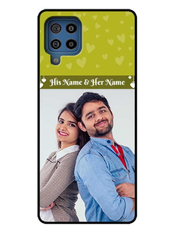 Custom Galaxy F22 Custom Metal Phone Case - You and Me Heart Design