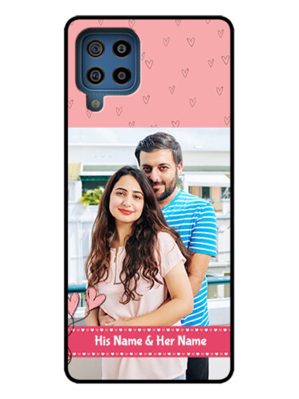 Custom Galaxy F22 Custom Metal Phone Case - Love Design Peach Color